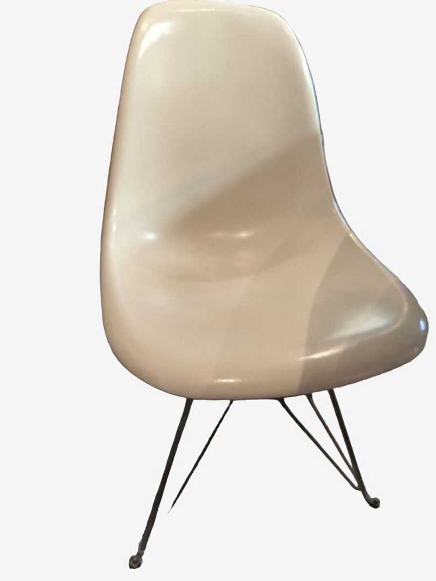Pair of  Modernica Fiberglass Shell Chairs on Eiffel Base - image 0