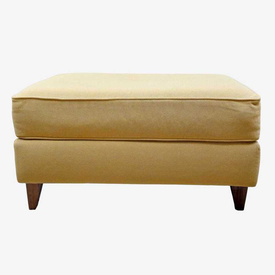 Ethan Allen Tan Ottoman - image 0