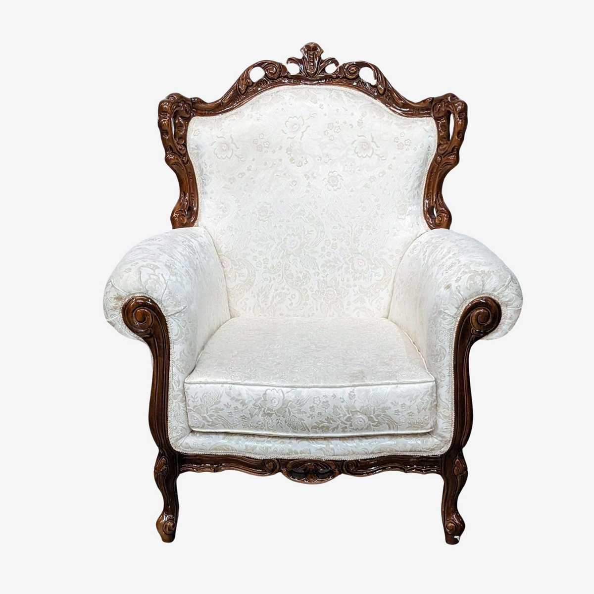 Victorian Style Ornate Armchair Kashew