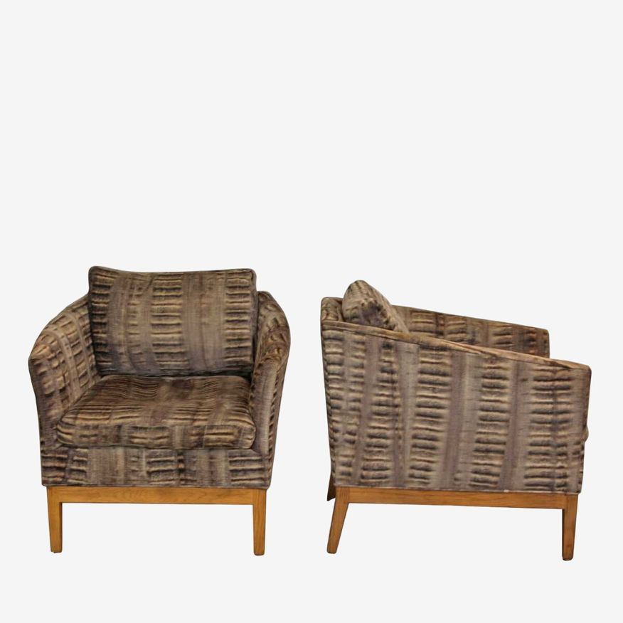 Pair of Lee Industries Shibori Pattern Armchairs - image 0