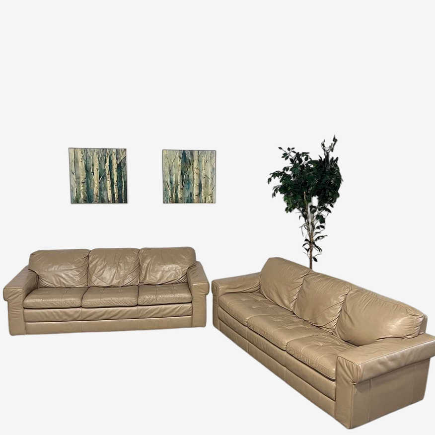 Havertys Matching Leather Sofa Set - image 0