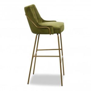 Louvre Fluted Tube Bar Stool