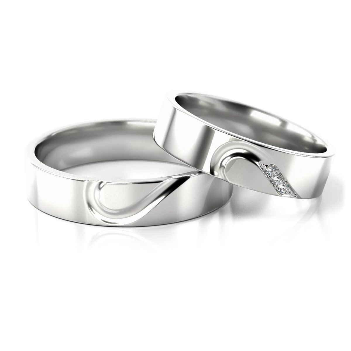 Złote obrączki ślubne - płaskie