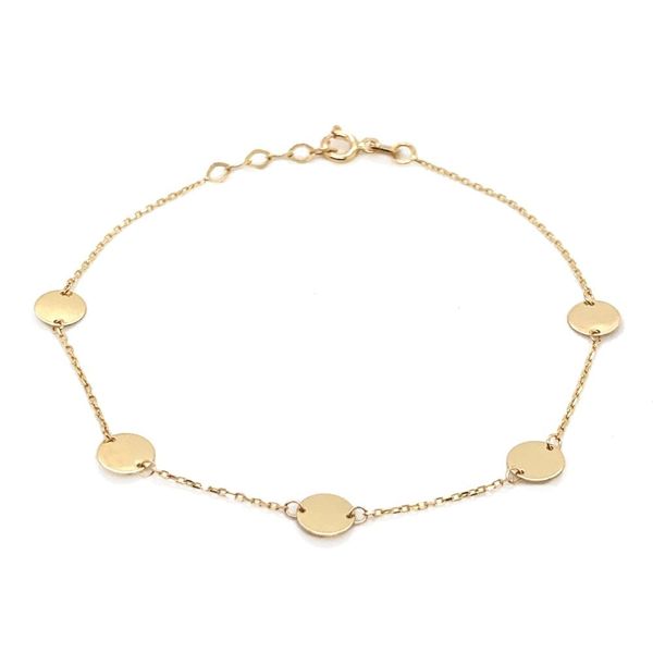 Złota bransoletka Celebrytka z kółeczkami