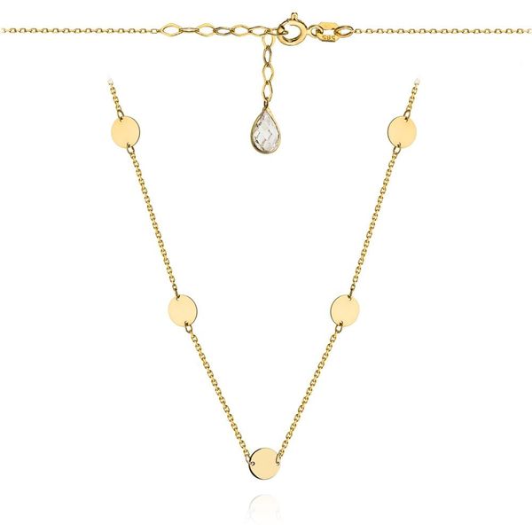 Złoty naszyjnik Celebrytka z kółeczkami