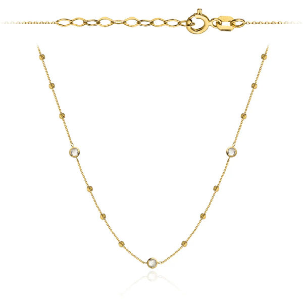 Złoty naszyjnik Choker z kuleczkami