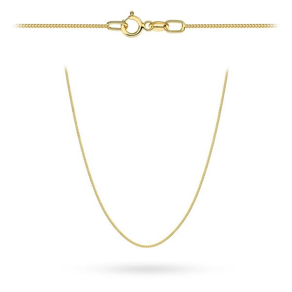 Złoty łańcuszek - Pancerka gładka 45 cm