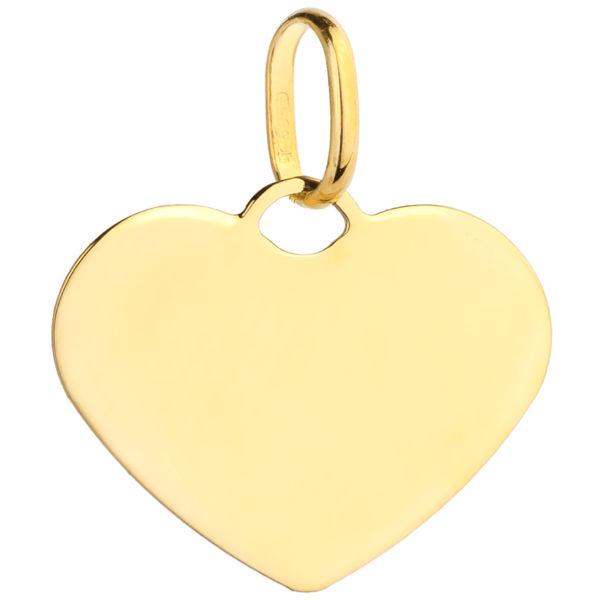 Złota zawieszka serce