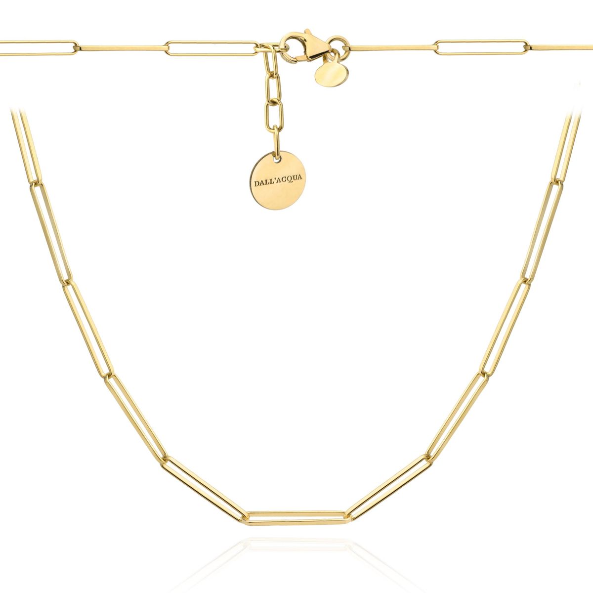 złoty naszyjnik długie ogniwa