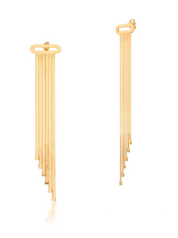 złote kolczyki taśmowe