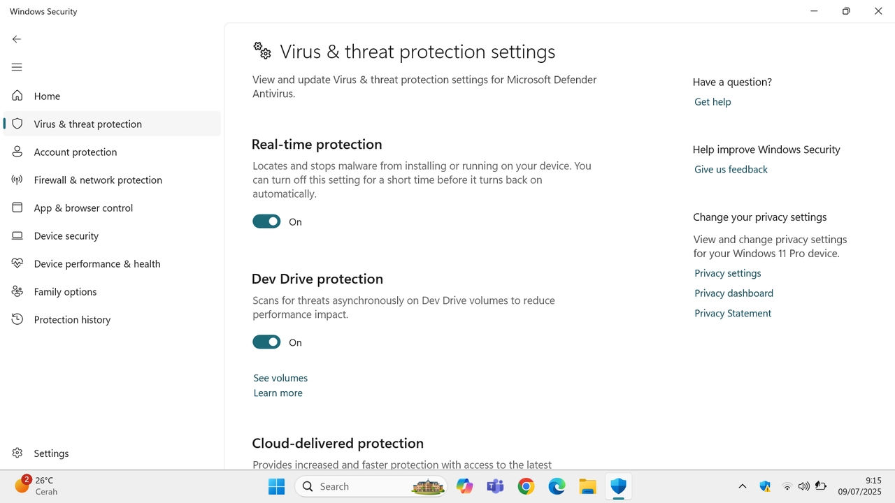 Cara Mematikan Windows Security di Laptop Windows 11