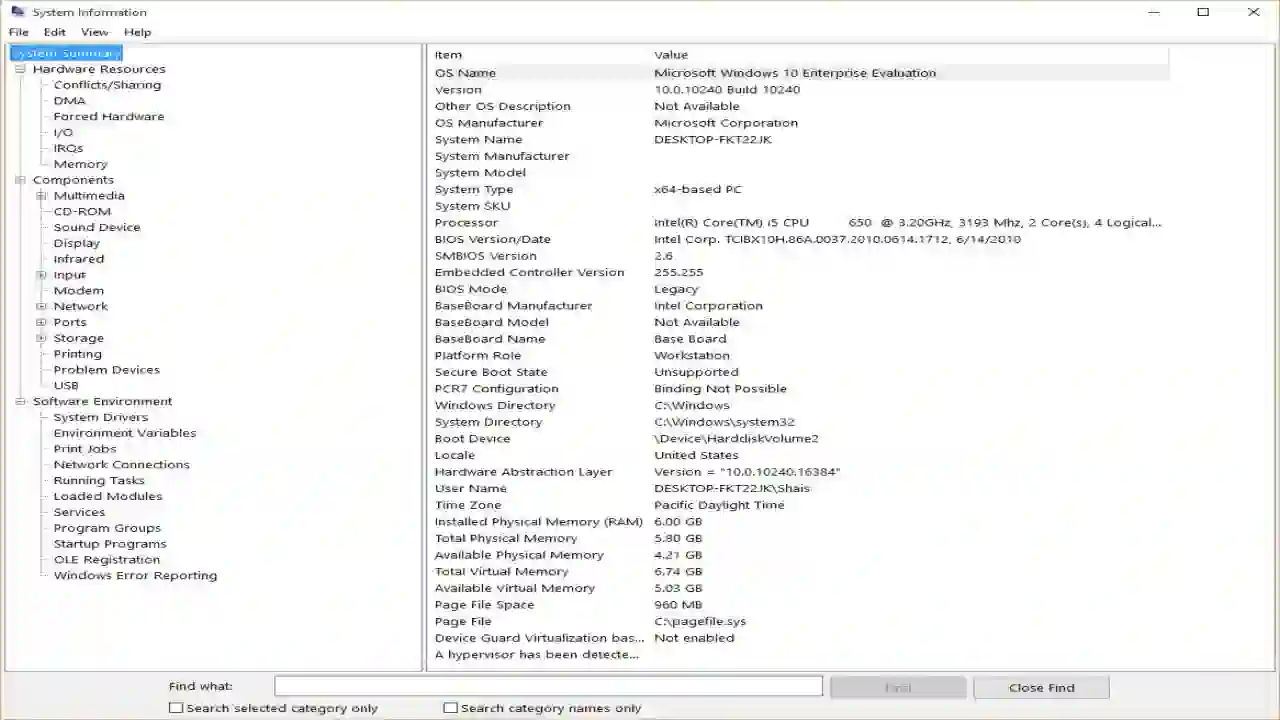 Cara mengetahui processor laptop melalui System Information