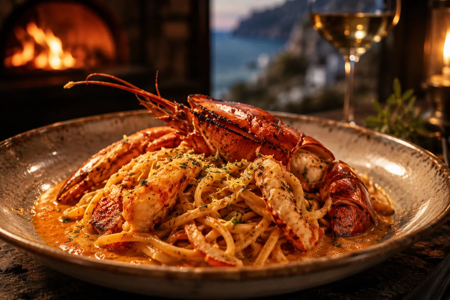 Woodfire Lobster Linguine