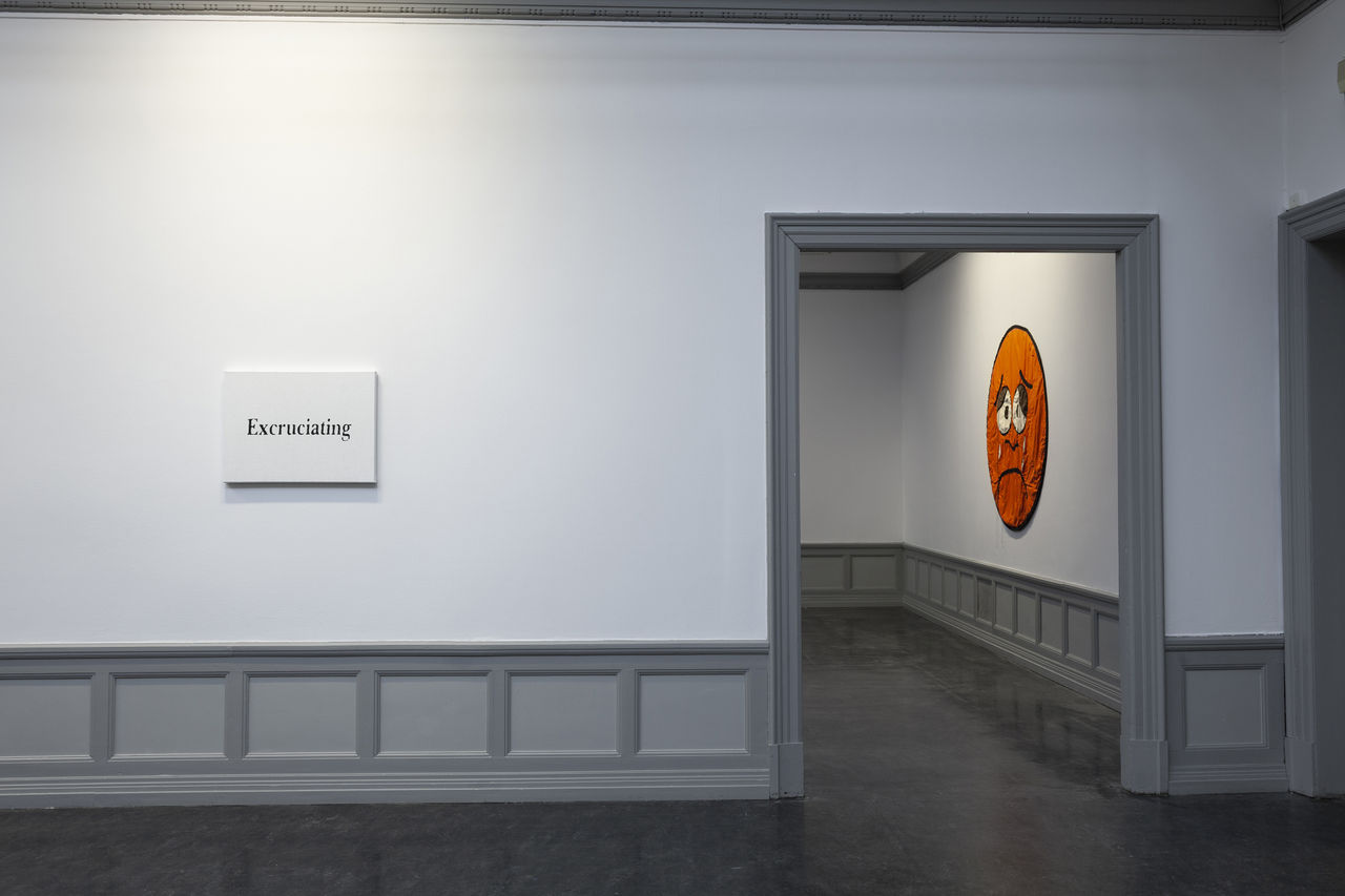 Amanda Ross-Ho, HURTS WORST (2018) Installation view