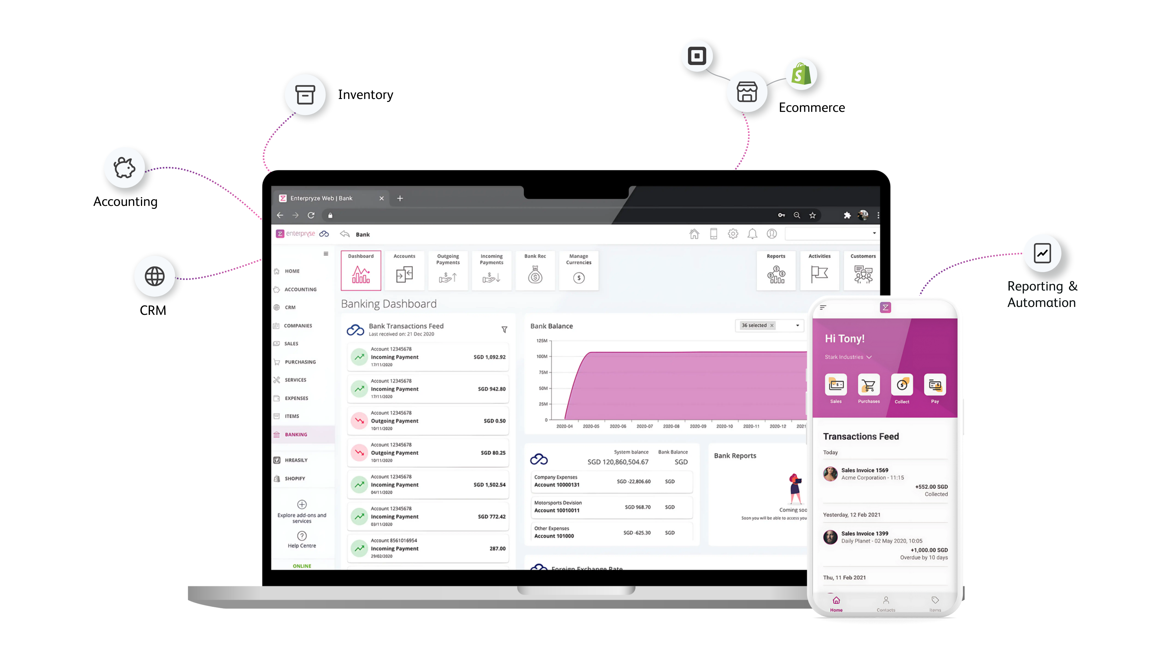 Enterpryze ERP Dashboard