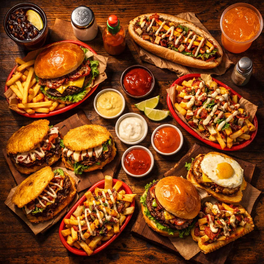 Menu comida nocturna Mega Burger 507