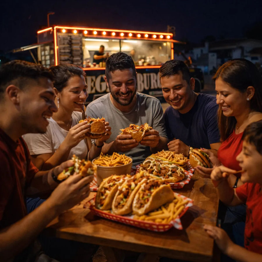 Comer de noche en Pedregal Panamá food truck