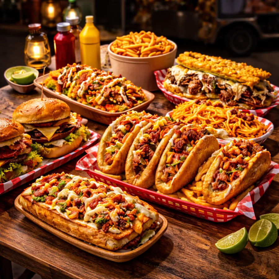 Menu de comida rápida Mega Burger 507