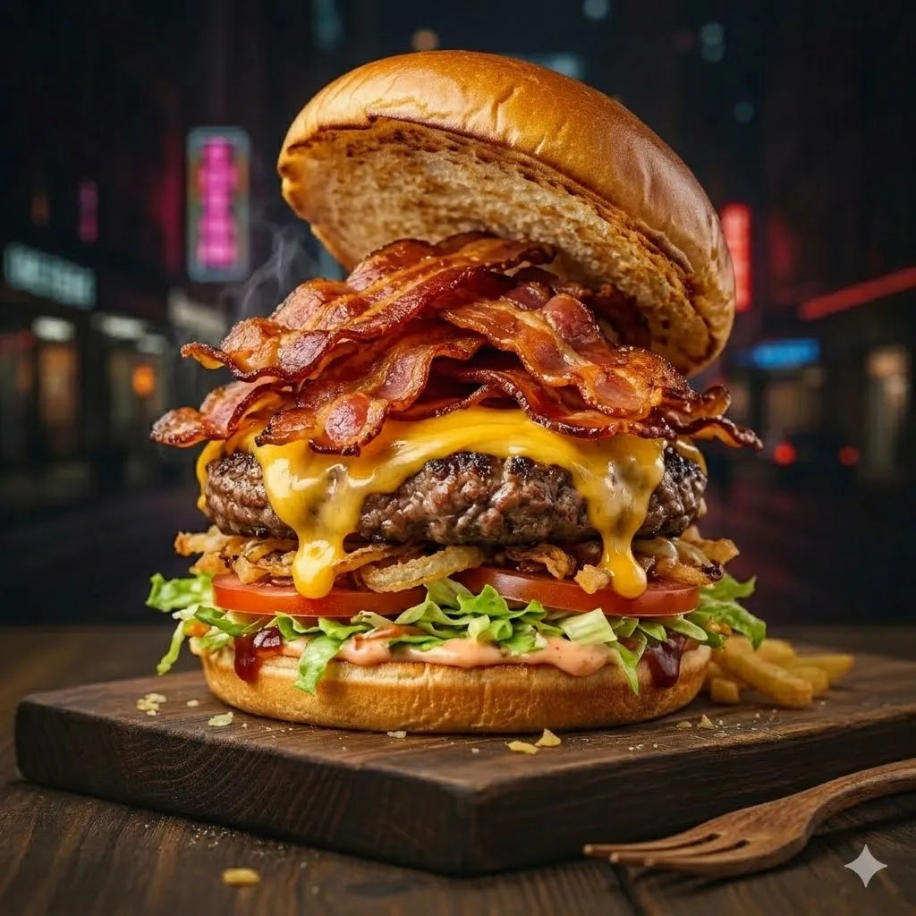 Ingredientes frescos de hamburguesa panameña