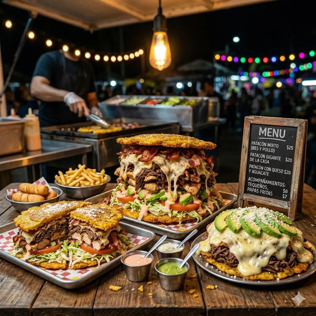 Menú completo de comida rápida Mega Burger 507