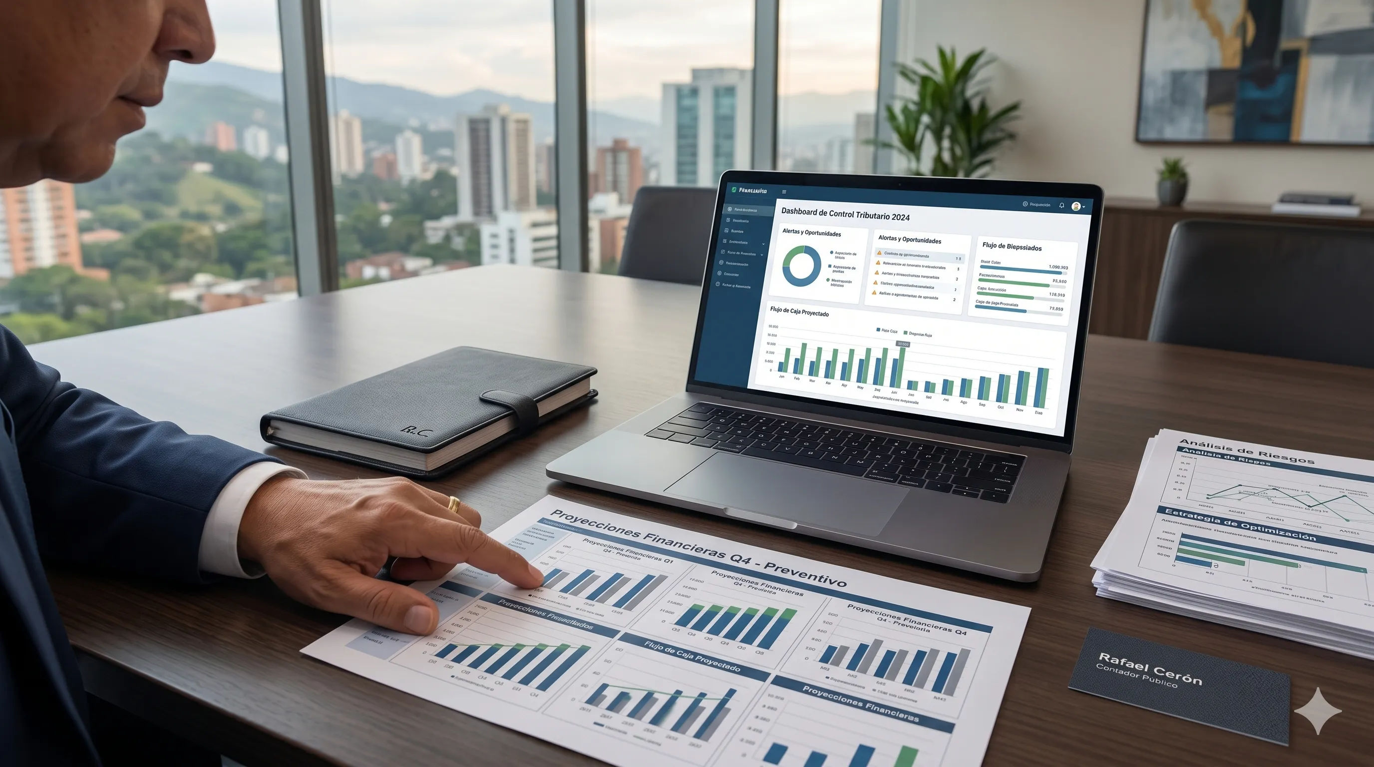 Planeación tributaria preventiva con análisis financiero en oficina contable