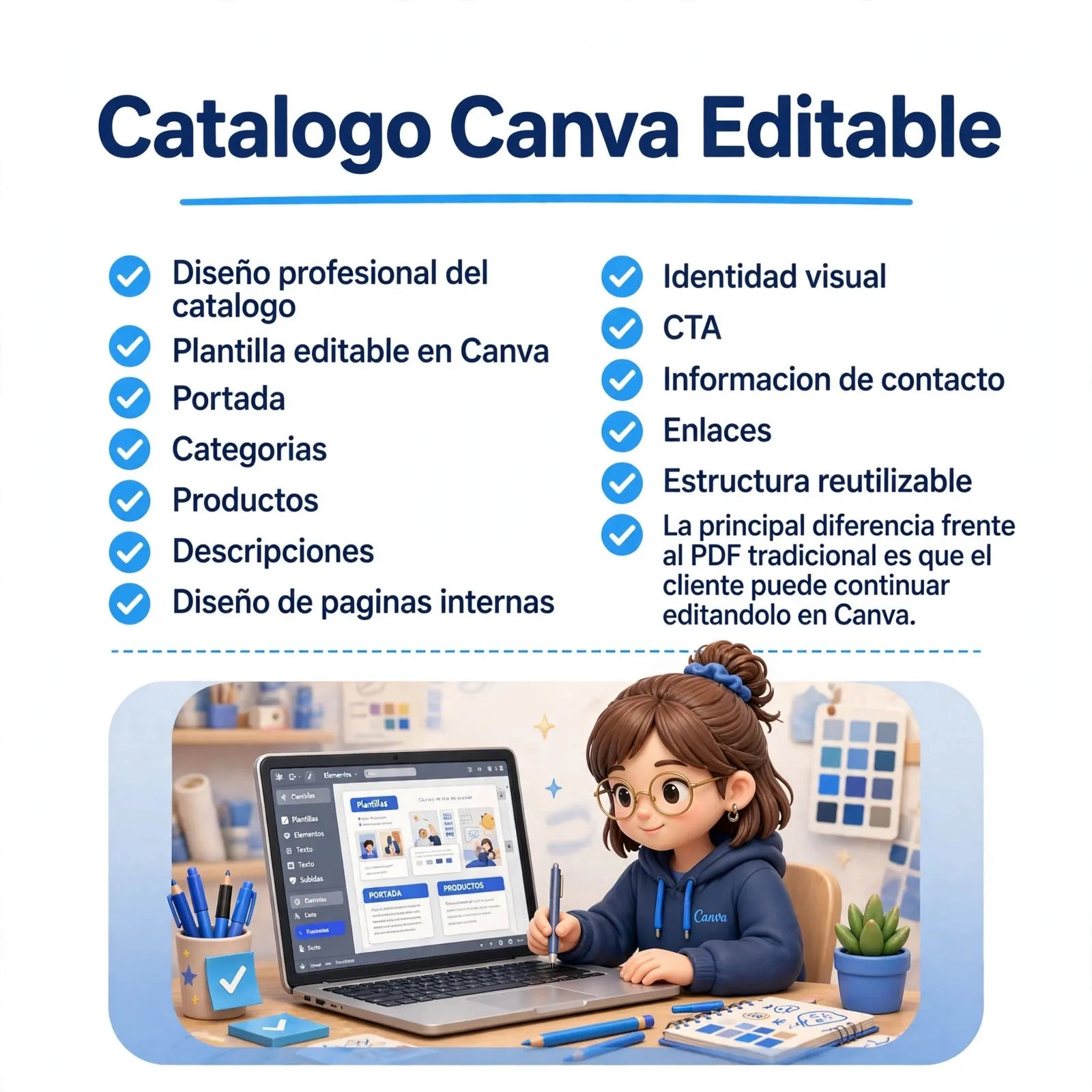 Gana Catálogo Canva editable — hasta 50 productos