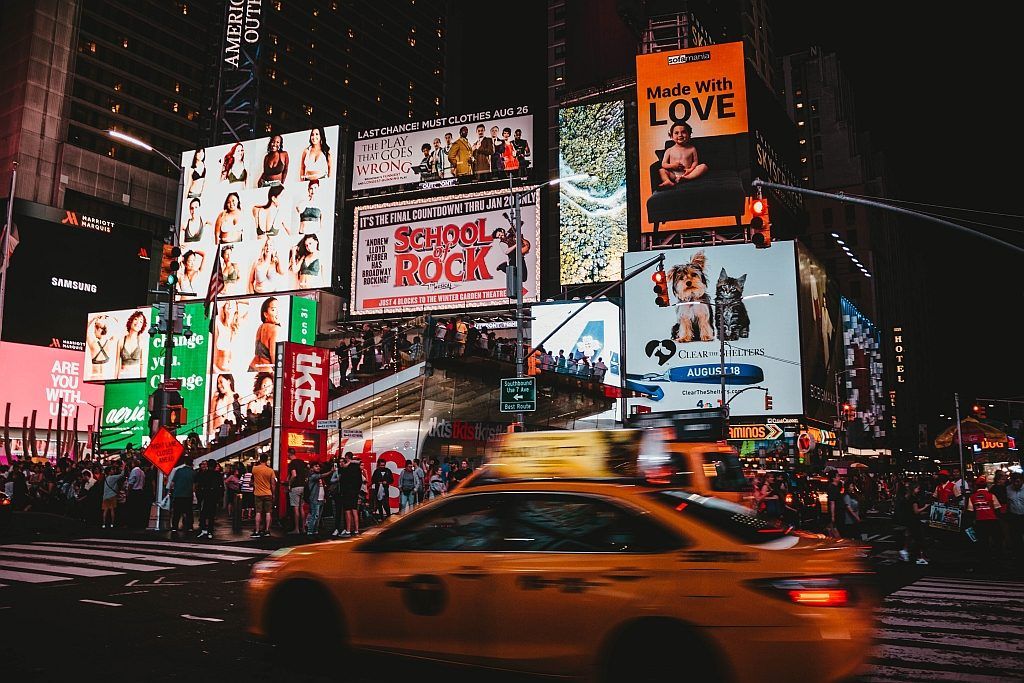 Billboards and ads in Times Square
Photo by Aditya Vyas on Unsplash