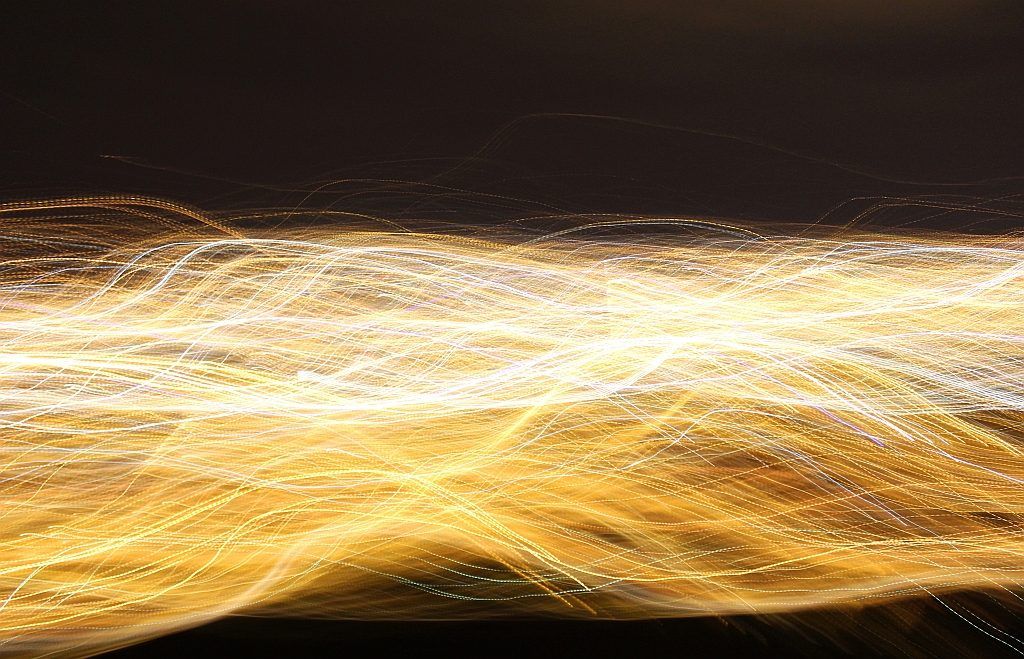 Abstract graphic of light to denote information transmission
