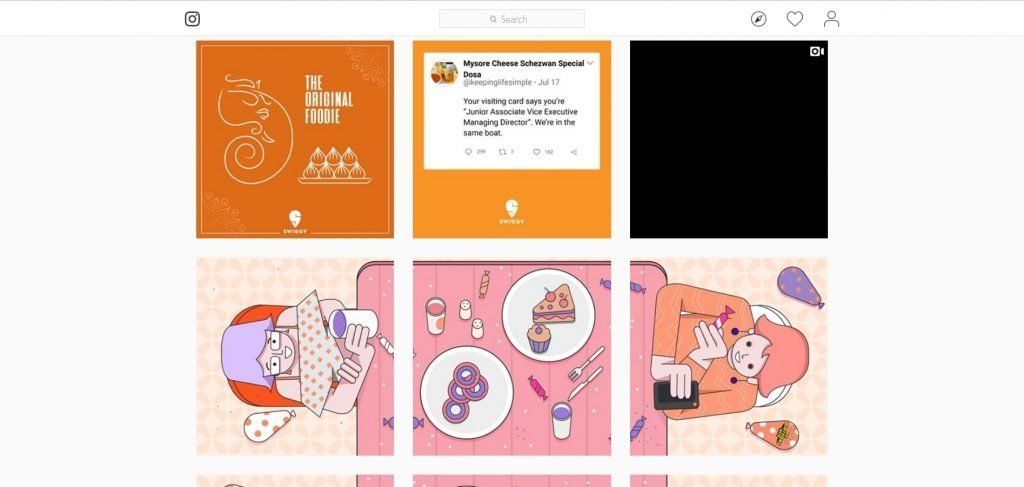 Swiggy's Instagram page