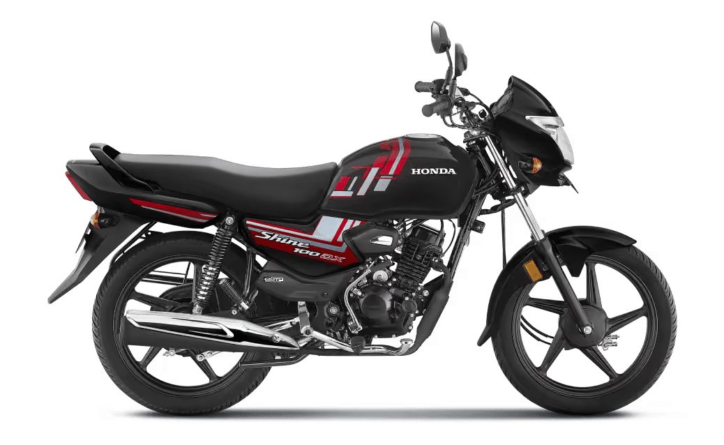 Honda Shine 100 DX in Red Metallic motorcycle image