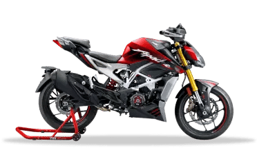 TVS Apache RTR 310 in Fiery Red motorcycle image