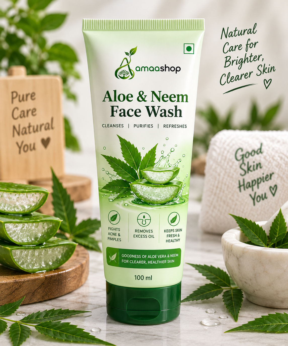 AmaaShop Aloe & Neem Face Wash