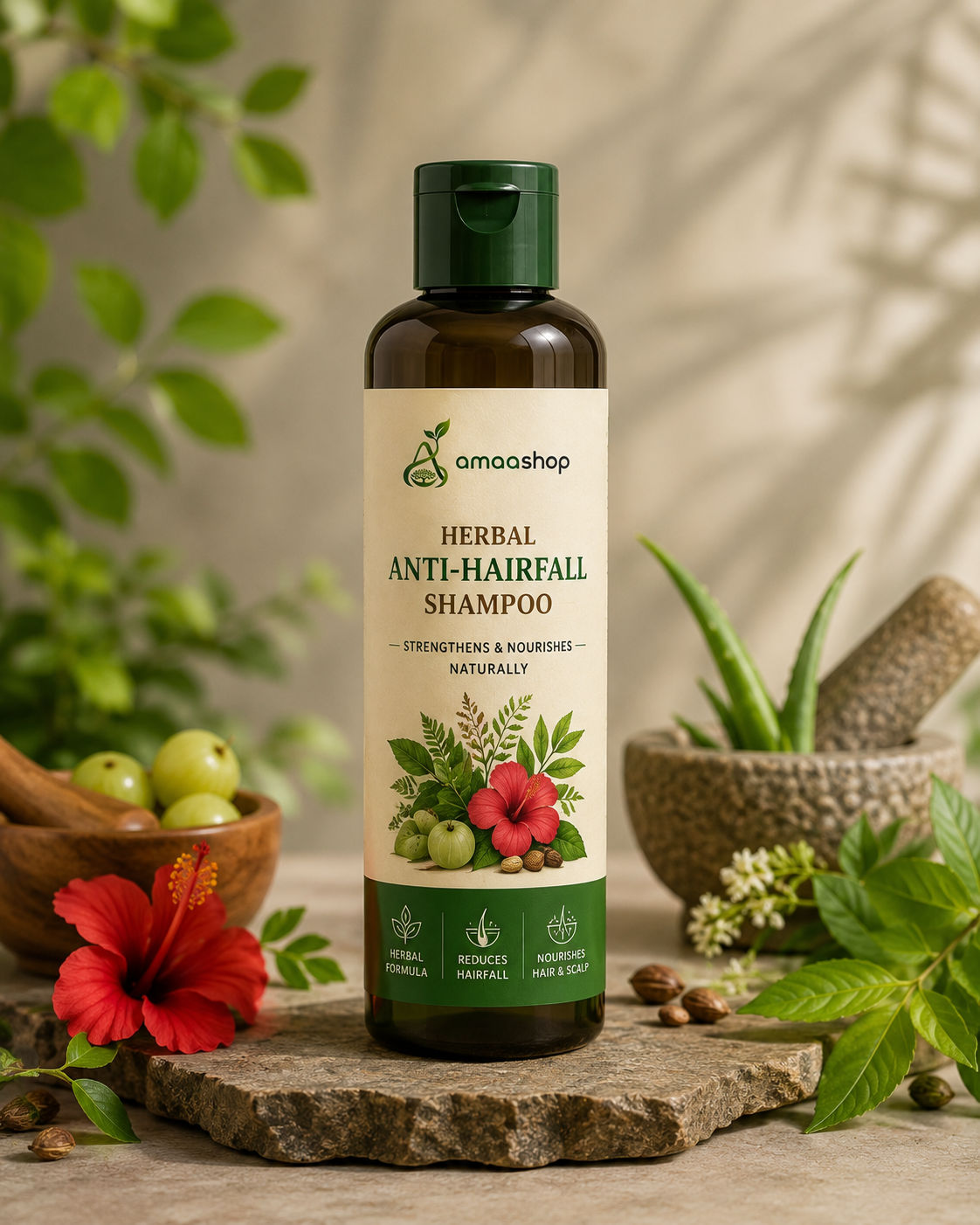 AmaaShop Herbal Anti-Hairfall Shampoo