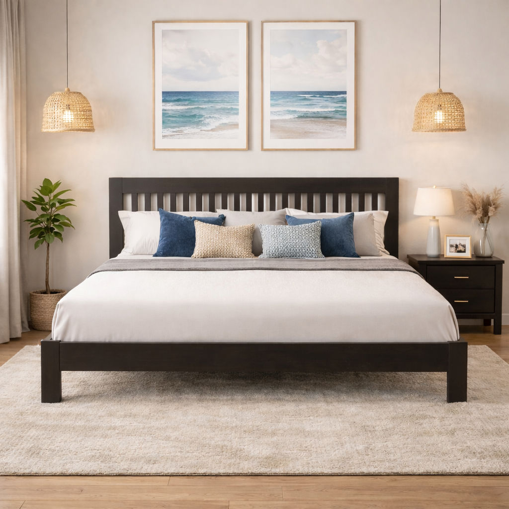 King Size Bed by Urban Ladder -Solid Wood In Mahogany Finish