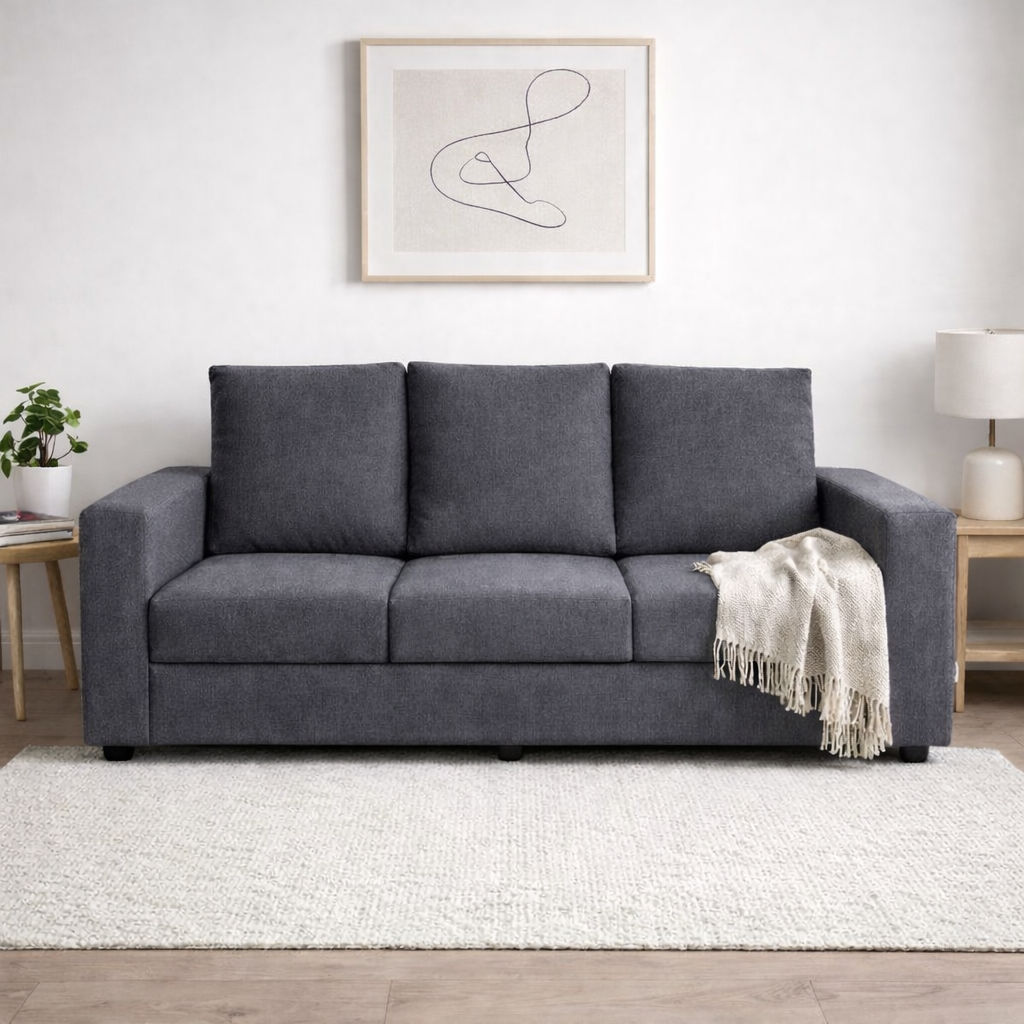 Klassik Grey 3 Seater Sofa by Elitrus