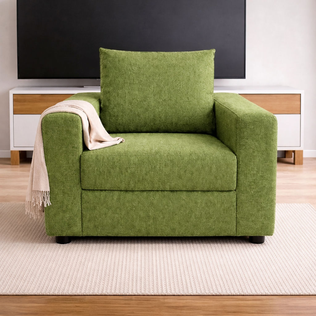 Klassik Green 1 Seater Sofa by Elitrus