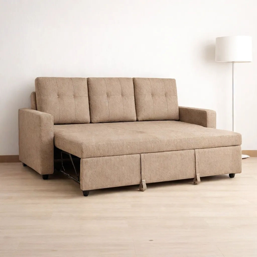 Beige Sofa Cum Bed | 3 Seater |Elitrus