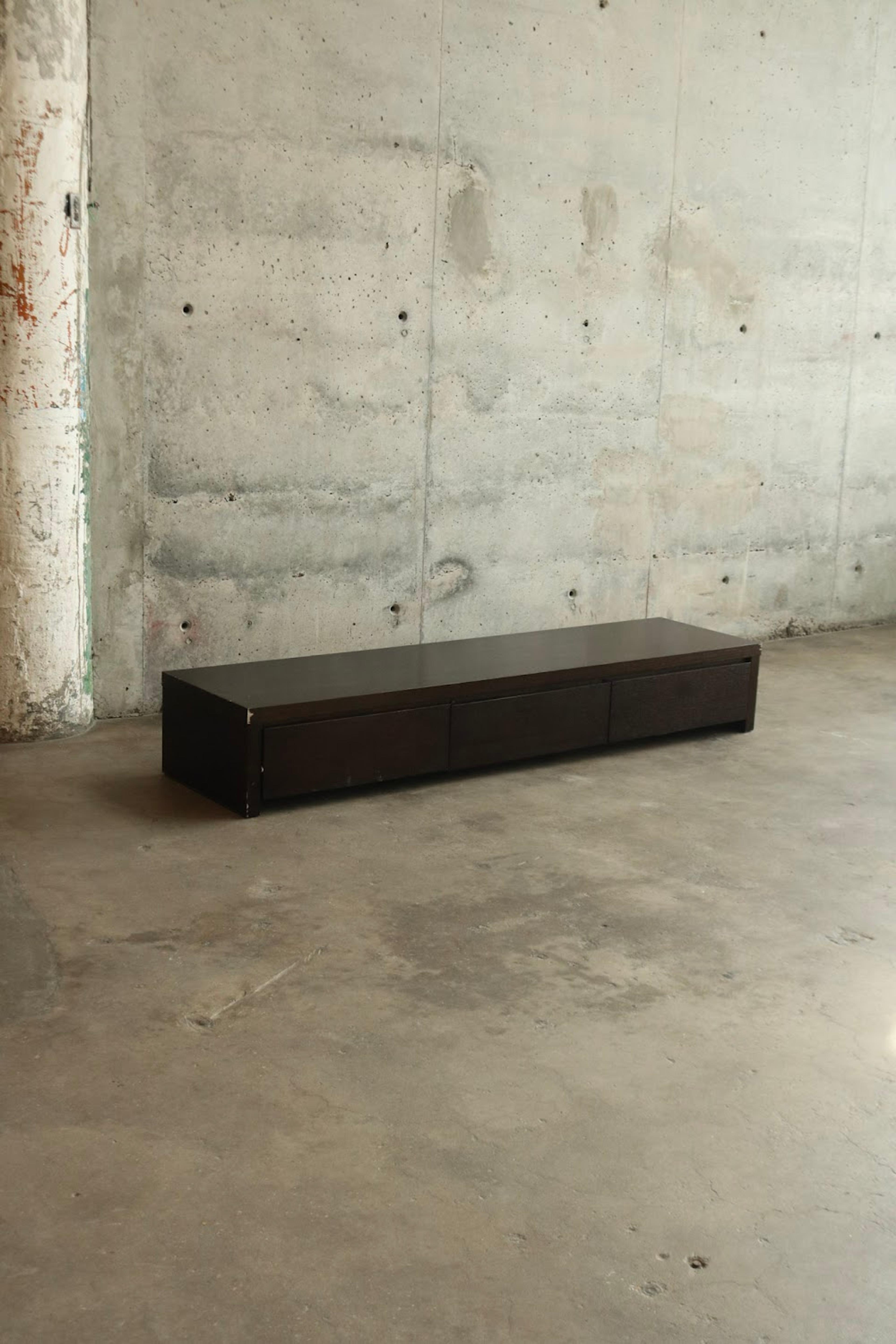 Modern Low-Profile Wooden Console Stand Cabinet with Storages