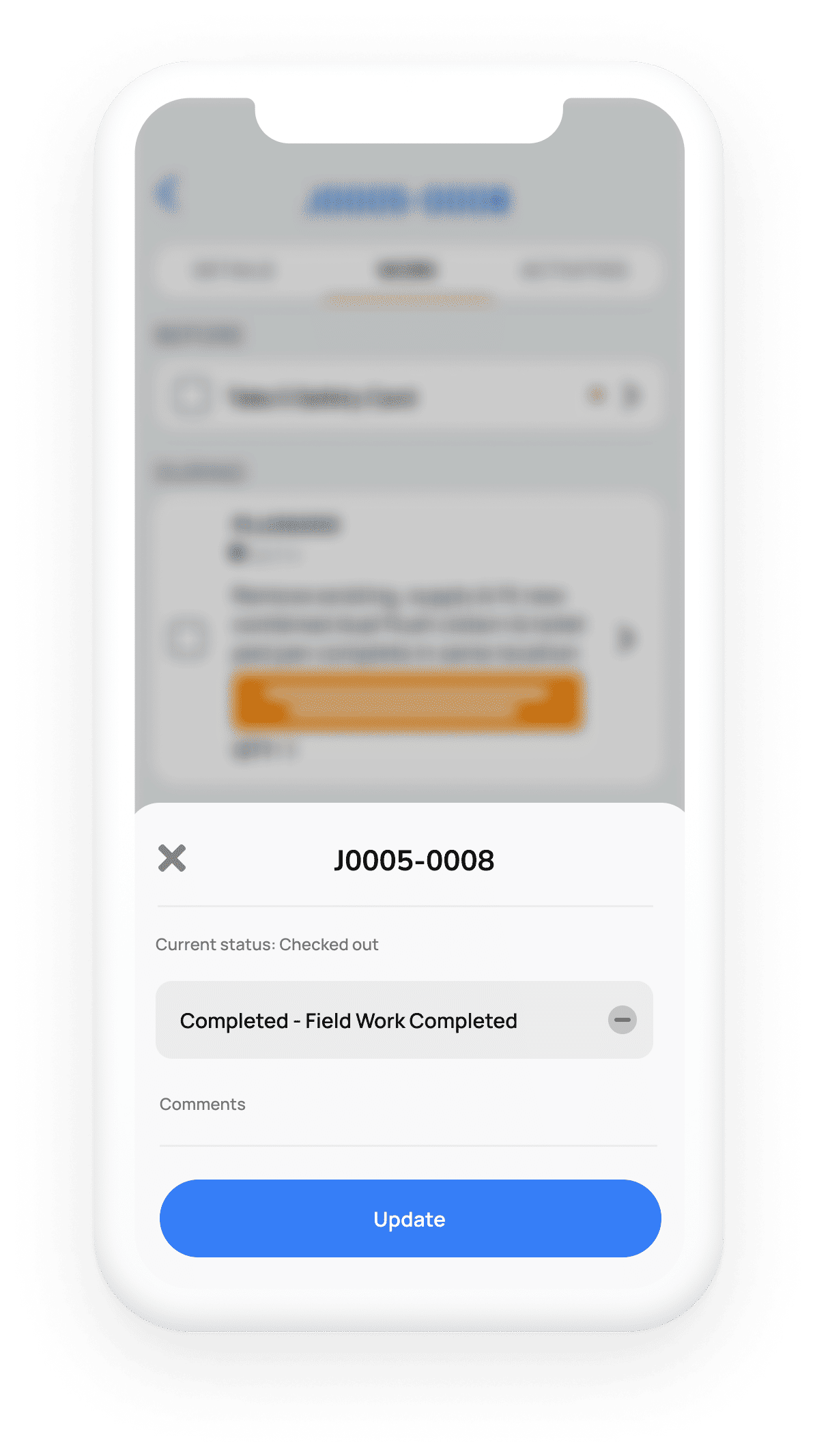 Field app - Completed field work