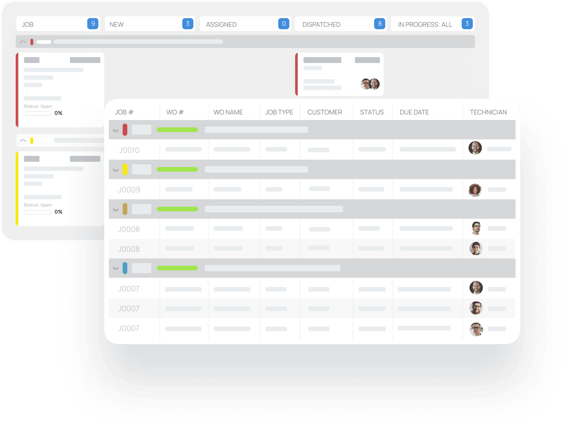 custom jobs view screen illustration