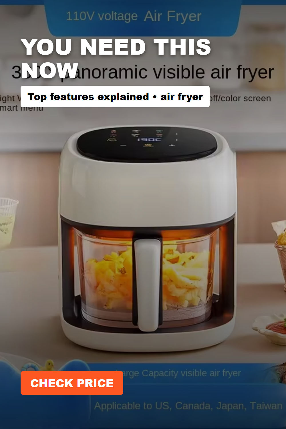 110V air fryer household fully automatic visual integrated smoke-free Hong Review Summary: Is It Worth Considering?