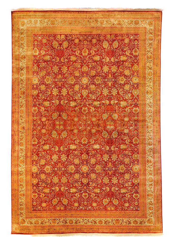 SILK TABRIZ EARLY 20TH C.