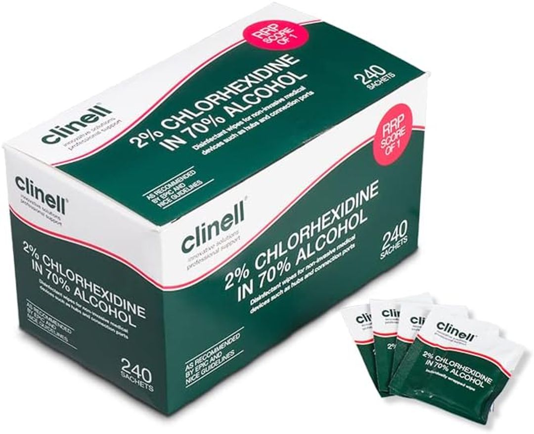 Malpurwala Clinell Wipes With 2% Chlorhexidine in 70% Alcohol - 240 Sachets