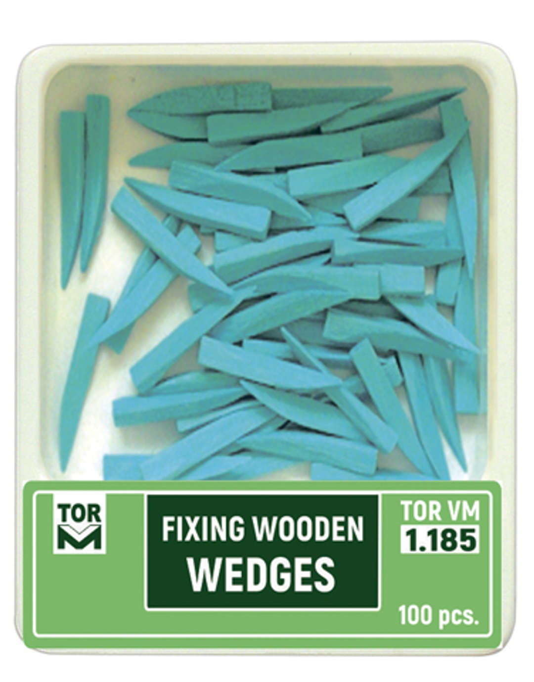 TOR Wooden Wedges Blue 100 Pieces (1.185)