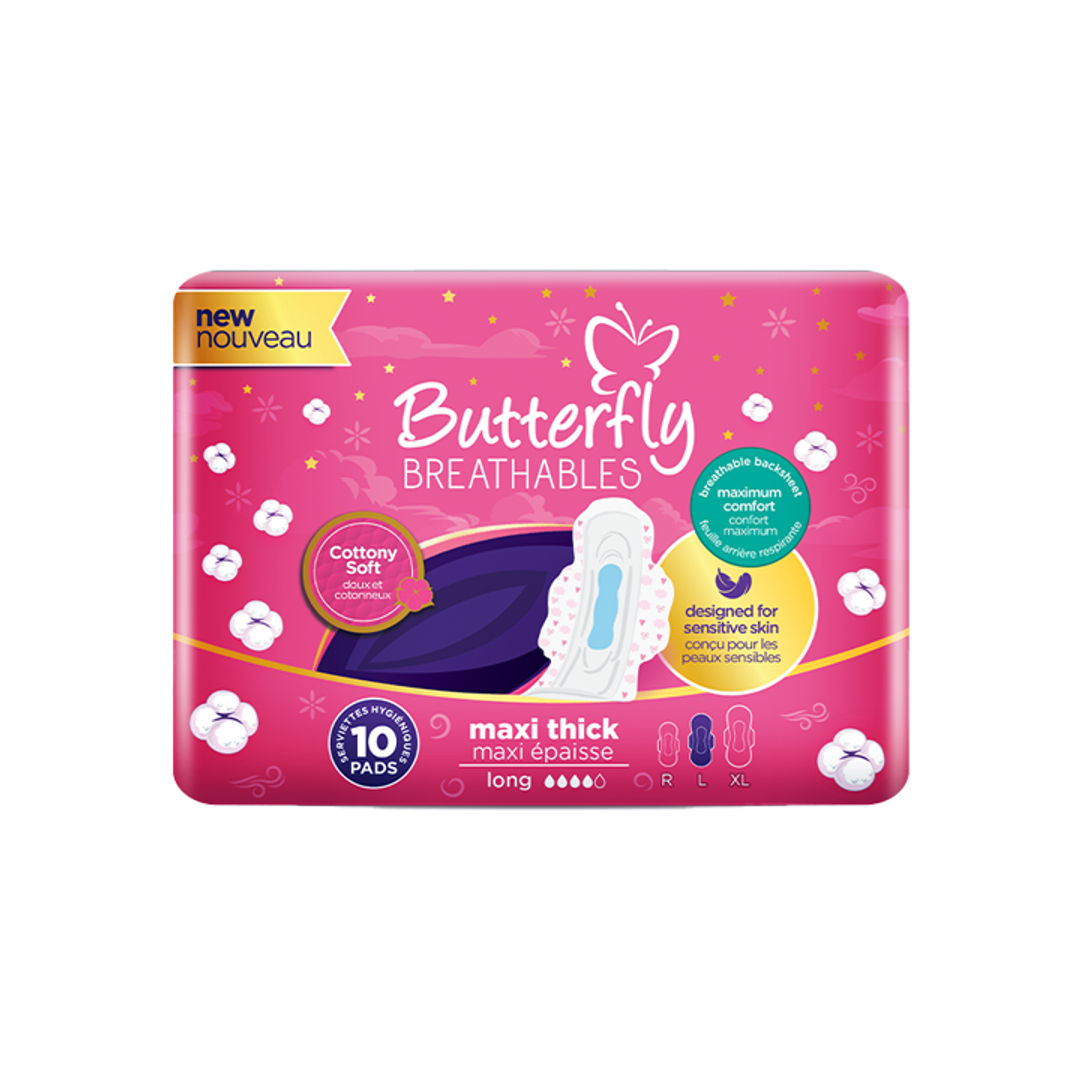 Butterfly Breathables Cottony Soft Large - Pack Of 10