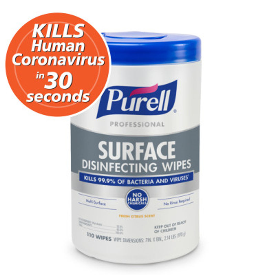 Purell Professional Surface Disinfecting Wipes 110 counts Canister (9342-06)