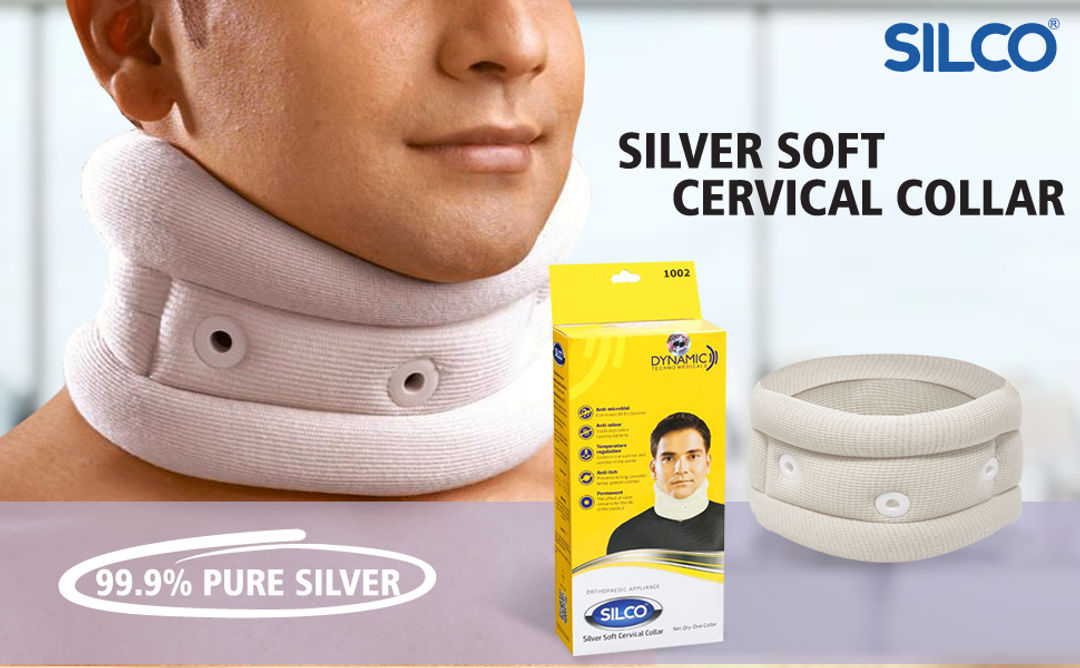 Dyna Silco Silver Soft Cervical Collar- Premium Model  - Small