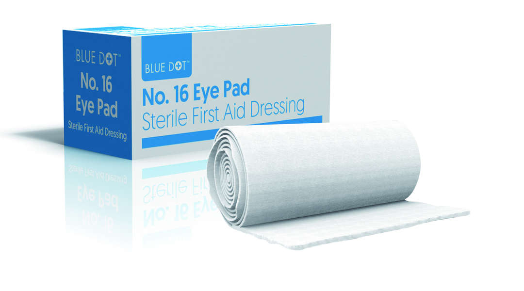 Blue Dot Flow Wrapped Eye Pad Dressing