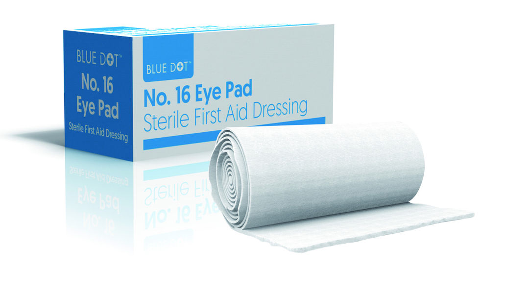 Blue Dot Flow Wrapped Eye Pad Dressing - N0.16 (30FBDT16) Pack of 5