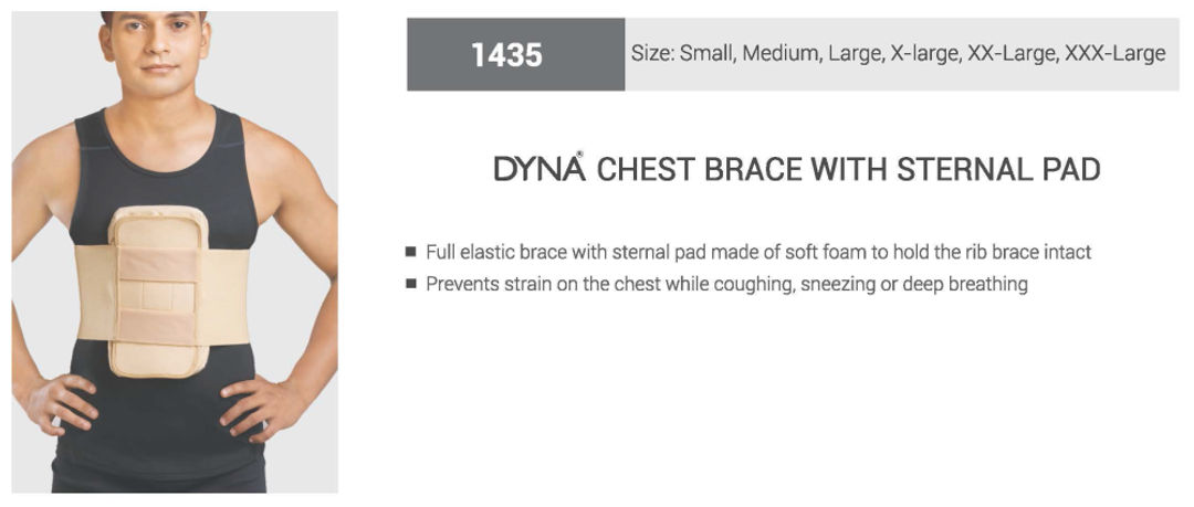 Dyna Chest brace with Silver Sternal pad - Small